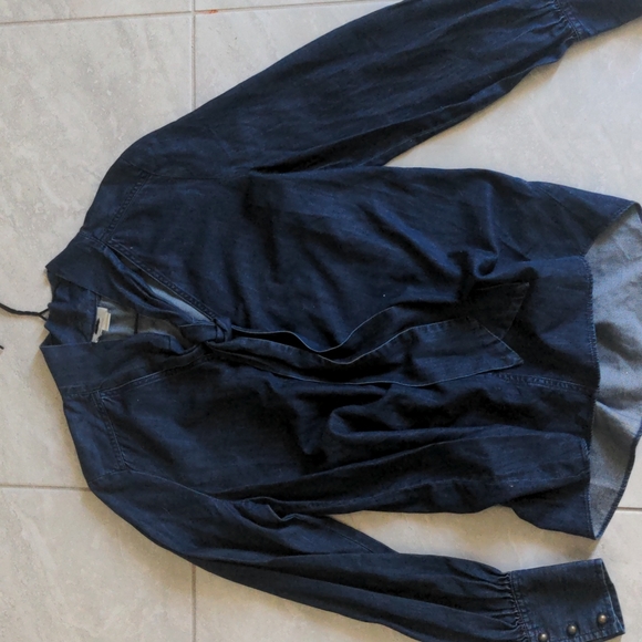 Kate Spade indigo denim blouse - Picture 3 of 4